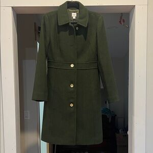 J. Crew Lady Day Coat in Women's Forest/Olive Green